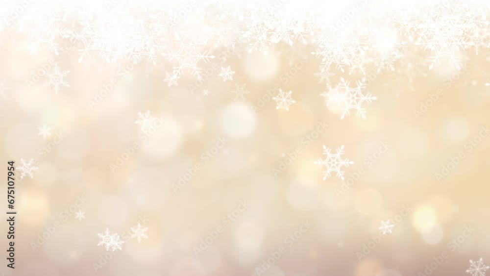 Golden Christmas background with snowflakes. Golden Christmas background with snowflakes.