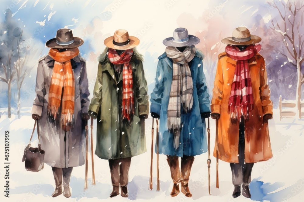 Fototapeta premium Winter Fashion - Generative AI