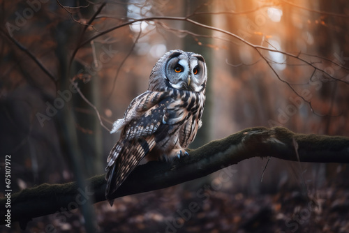 Twilight Sentinel: The Majestic Forest Owl