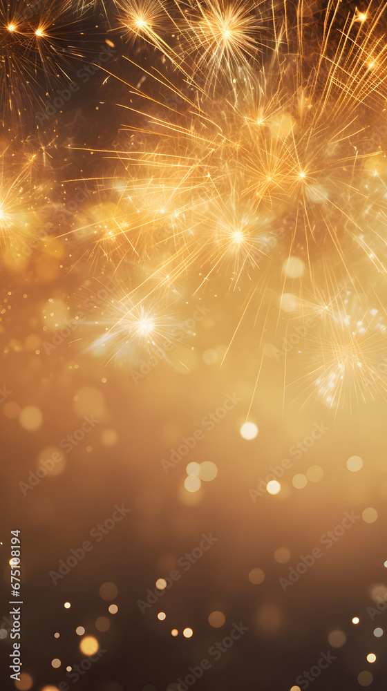 Happy New Year Celebration Sparkles Banner, space for text,Fireworks colorful explosions , festive background , New Years Eve or Independence Day Happy New Year Celebration Sparkles Banner, space for text,Fireworks colorful explosions , festive background , New Years Eve or Independence Day
