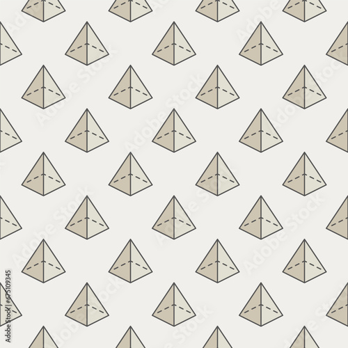 Geometry and Math concept vector retro seamless pattern with Pyramid sign Free Download Geometry and Math concept vector retro seamless pattern with Pyramid sign - GFXLoad