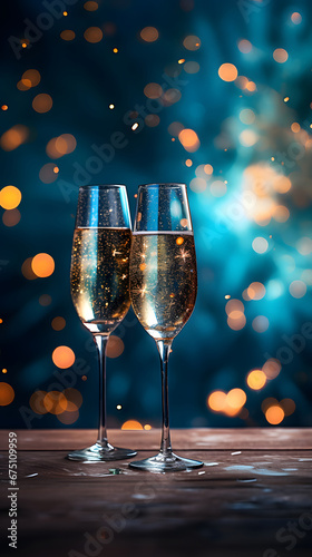 toasting glasses of champagne, perfect for New Year's Eve or any celebratory event.