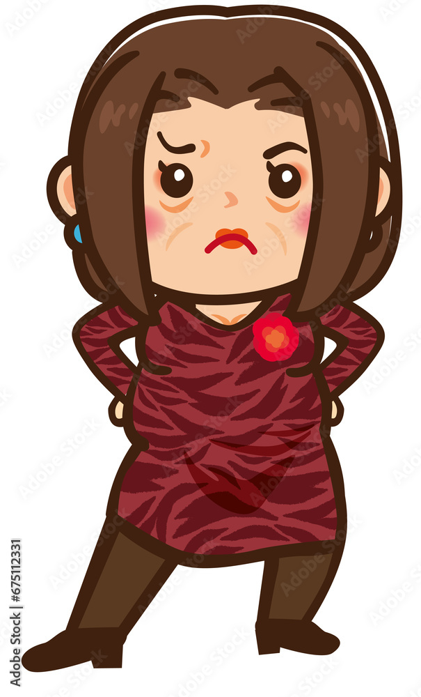 中年女性のイラスト