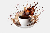 Photo of a delicious cup of coffee infused with the rich flavor of chocolate