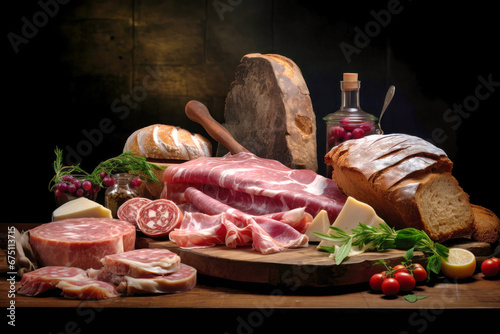 Photo of a delicious spread of food on a table, perfect for a feast