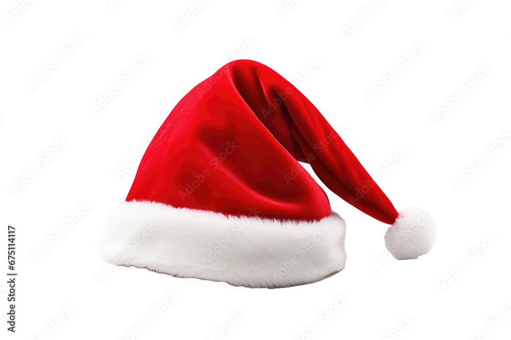 Santa Claus Christmas hat isolated on transparent background PNG Santa Claus Christmas hat isolated on transparent background PNG