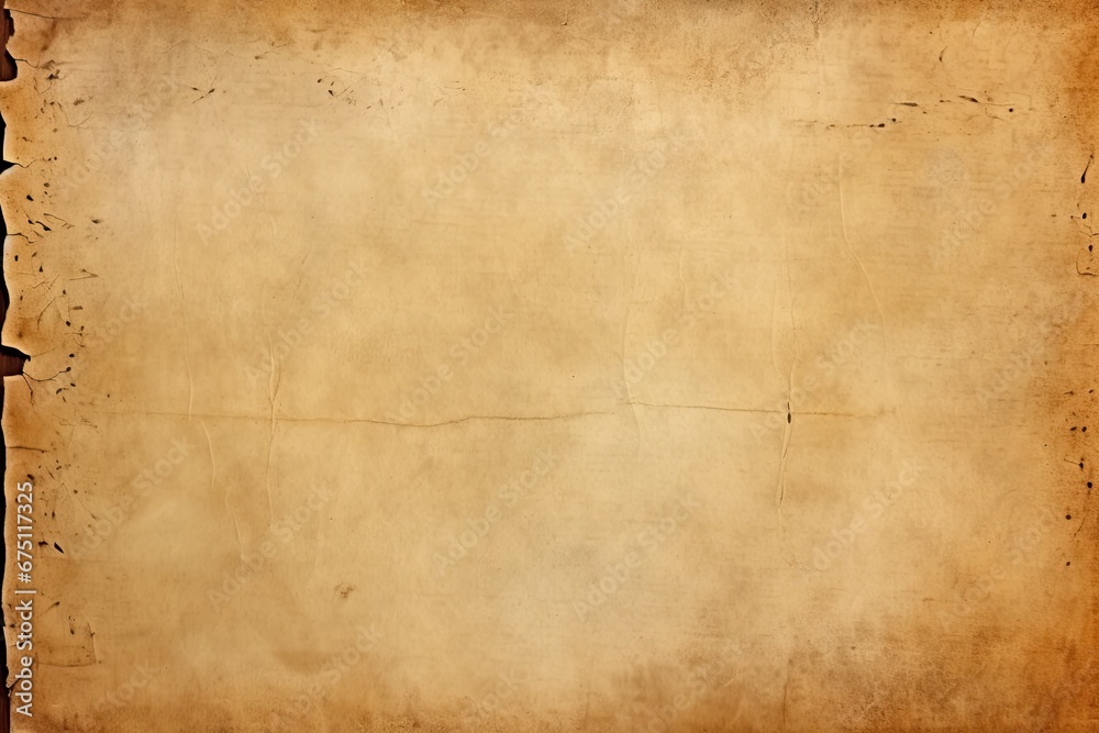 Grunge background with space for text or image. Old paper texture, Old paper sheet, Vintage aged Original background or texture, AI Generated
