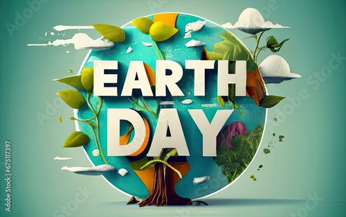 2024 Earth Day theme Concept with Generative AI.
