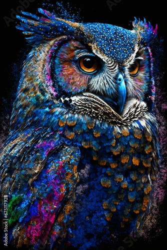 AI generated illustration of an owl