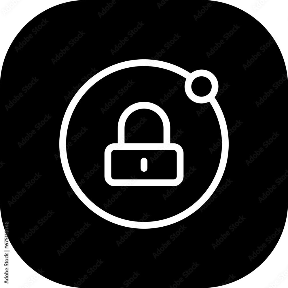 Padlock security lock security icon with black filled line outline style. lock, protection, privacy, security, padlock, safety, network. Vector Illustration