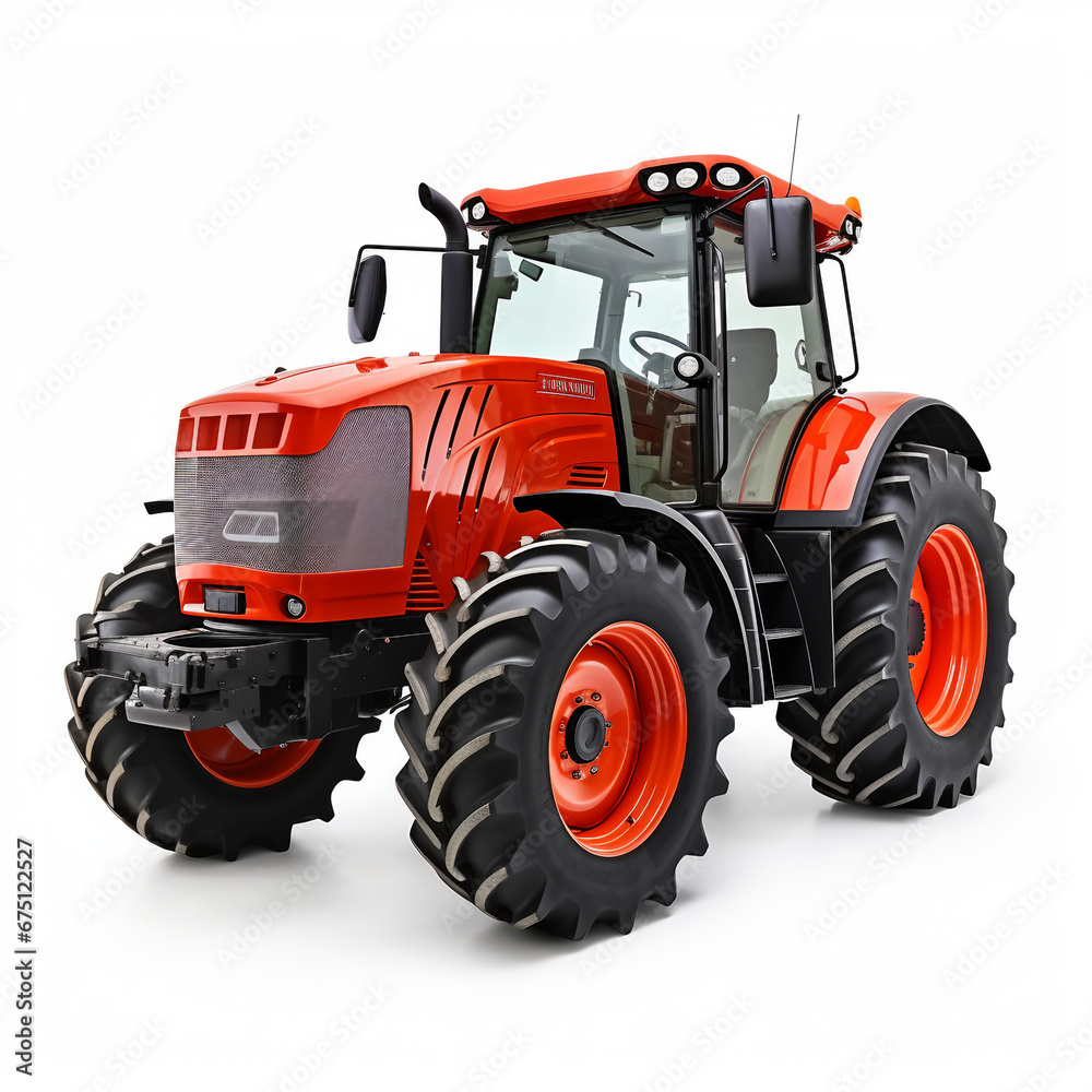 red tractor isolated on white red tractor isolated on white