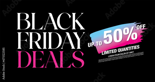 Black friday sale banner layout design