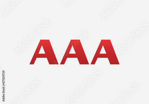 AAA letter logo design vector template. Abstract letter AAA logo design