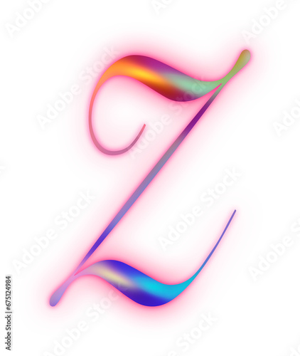 z Pink light Alphabet Uppercase