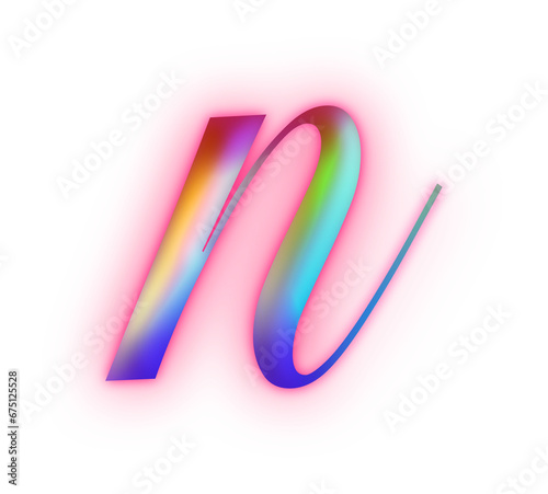 n Pink light Alphabet Lowercase