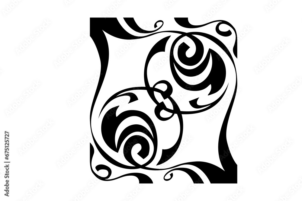 Line Art Ornament Border With Transparent Background Line Art Ornament Border With Transparent Background