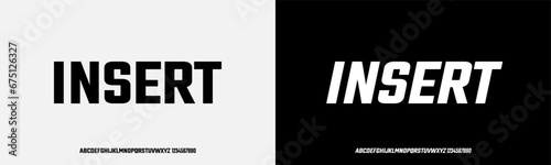 Modern Bold Font. Regular Italic Number Typography urban style alphabet fonts for fashion, sport, technology, digital, movie, logo design, vector illustration