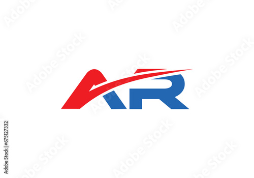 Wallpaper Mural AR Letter Logo Design Vector Template. Abstract Letter AR Linked Logo Torontodigital.ca