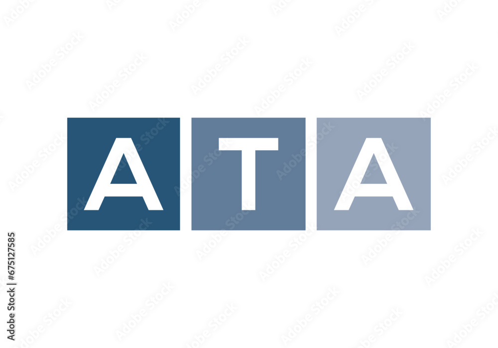 ATA Letter Logo Design Vector Template. Abstract Letter ATA Logo Design ATA Letter Logo Design Vector Template. Abstract Letter ATA Logo Design