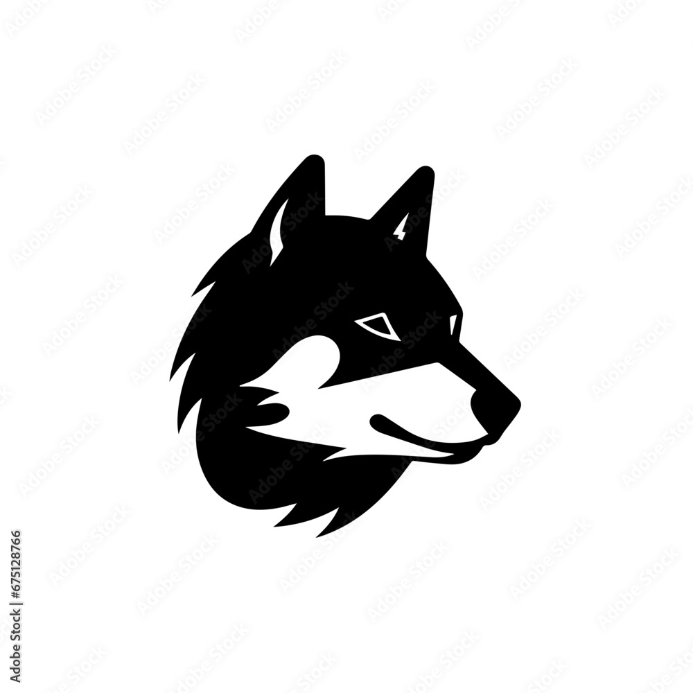 Akita Logo Monochrome Design Style