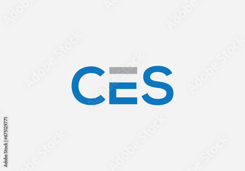 CES Logo Design Vector Template. Abstract Letter CES Linked Logo