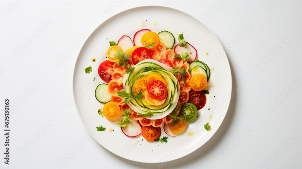 plate with vegetables generated by AI