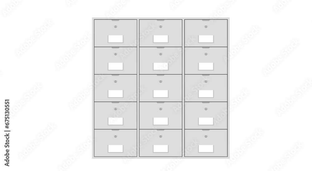 white locker on the white background