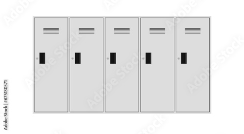 white locker on the white background
