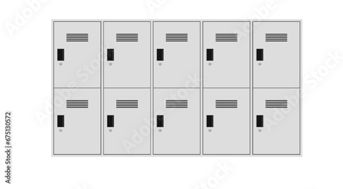 white locker on the white background