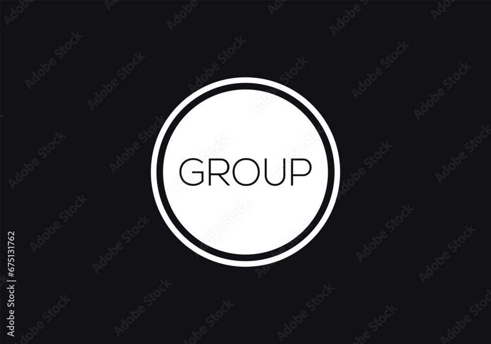 Group Text Vector Template. Abstract text circle design Group Text Vector Template. Abstract text circle design