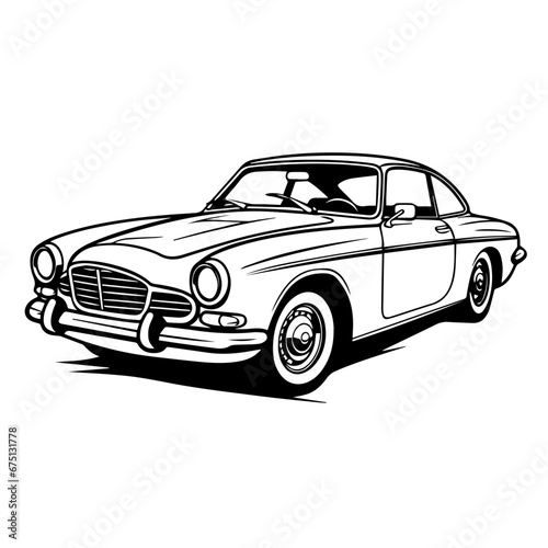 Luxury Car Logo Monochrome Design Style