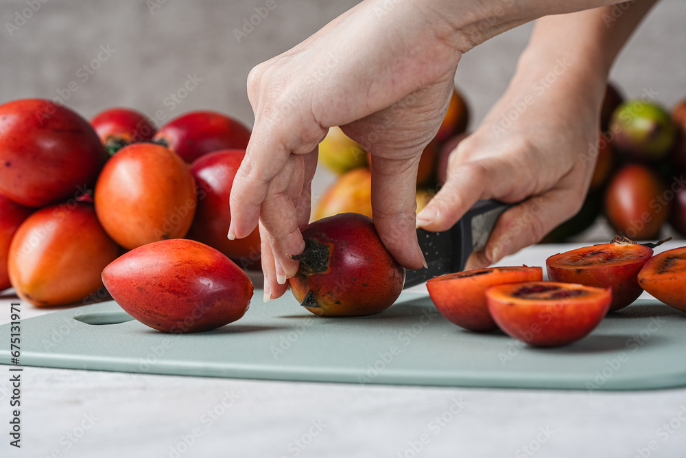 tamarillo fruit (Indonesia : terong belanda). Dutch eggplan tamarillo fruit (Indonesia : terong belanda). Dutch eggplan
