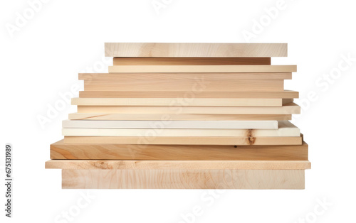 Stack of Timber and Plywood on Transparent Background