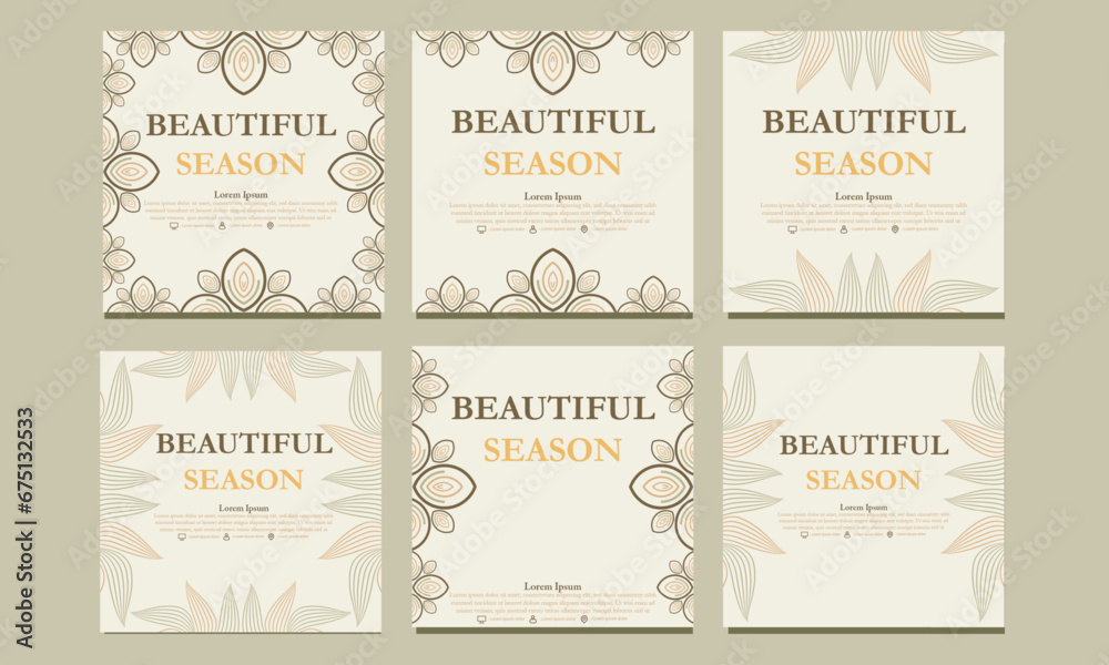 floral social media template. suitable for social media post, web banner, cover and card design