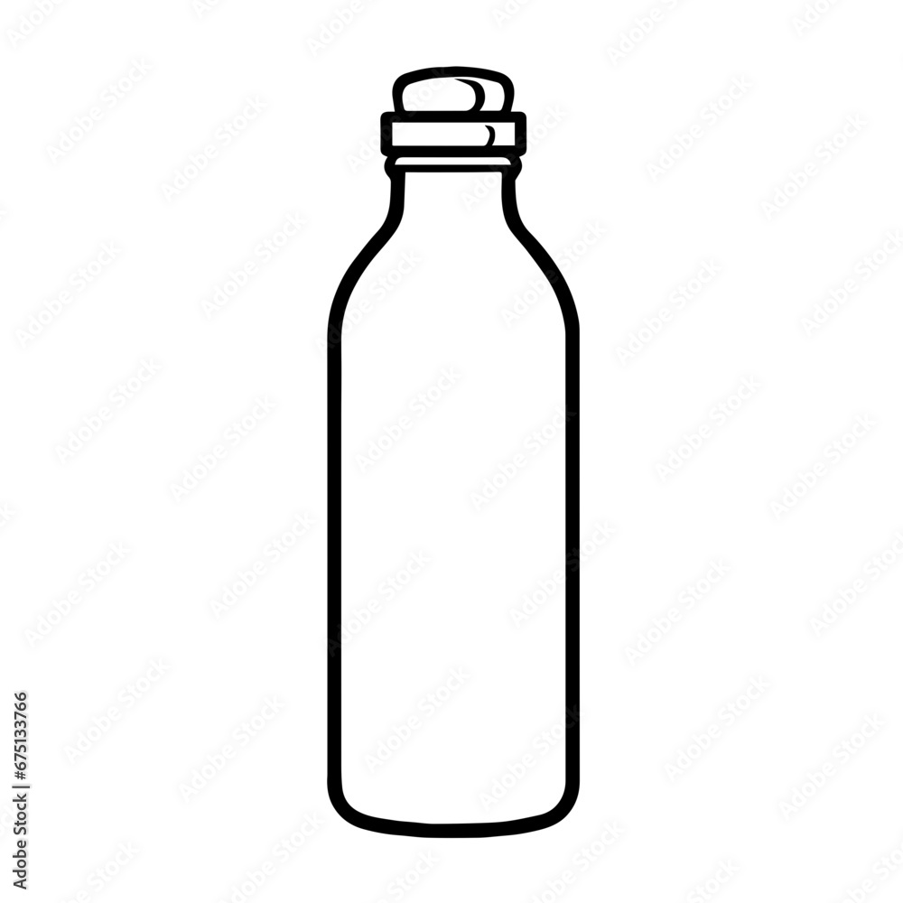 Paint Bottle Logo Monochrome Design Style