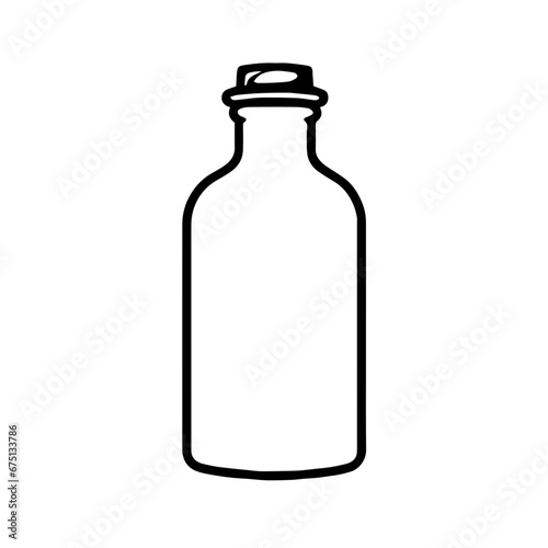 Paint Bottle Logo Monochrome Design Style