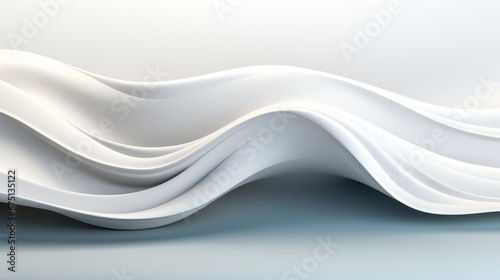 Abstract 3D Design on a Light White Backdrop with Delicate Lighting