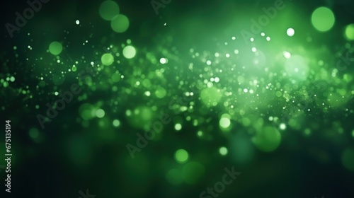 Abstract dark green bokeh Christmas background