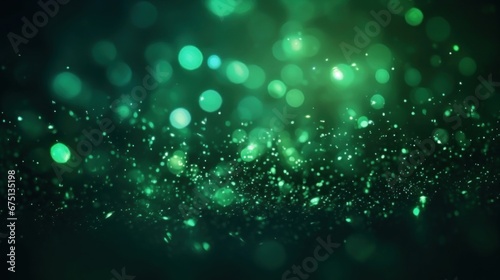 Abstract dark green bokeh Christmas background