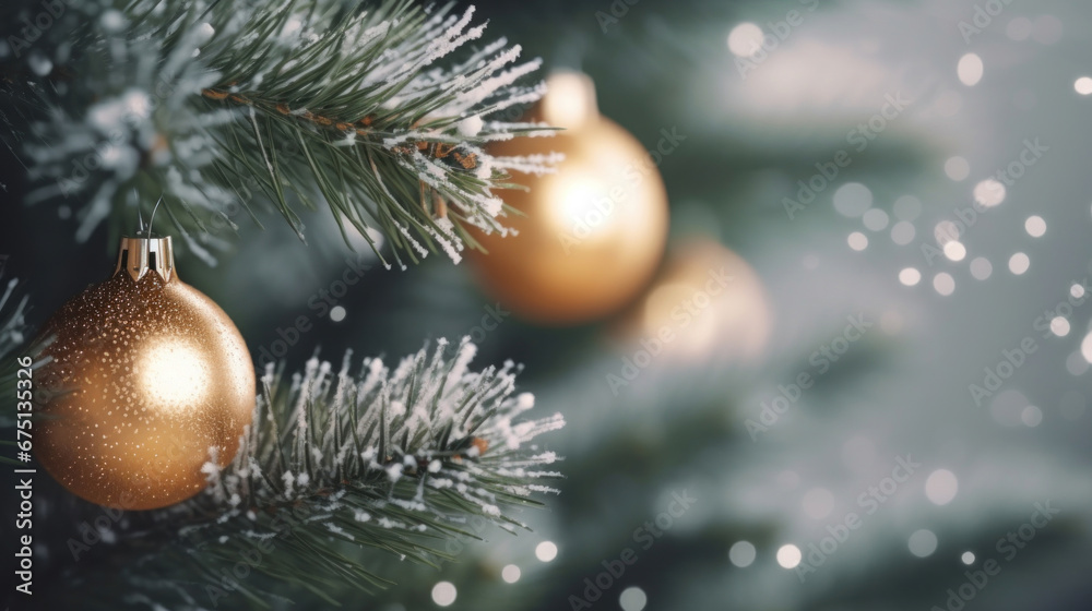 Fototapeta premium Close up Christmas tree background
