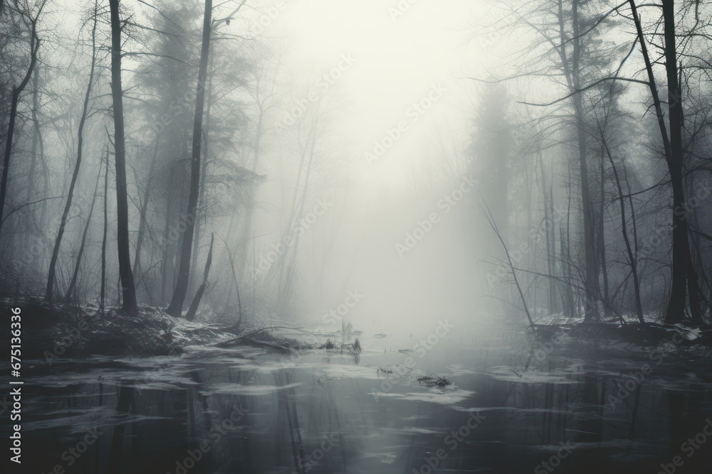 Obraz premium Fog and Mist - Generative AI