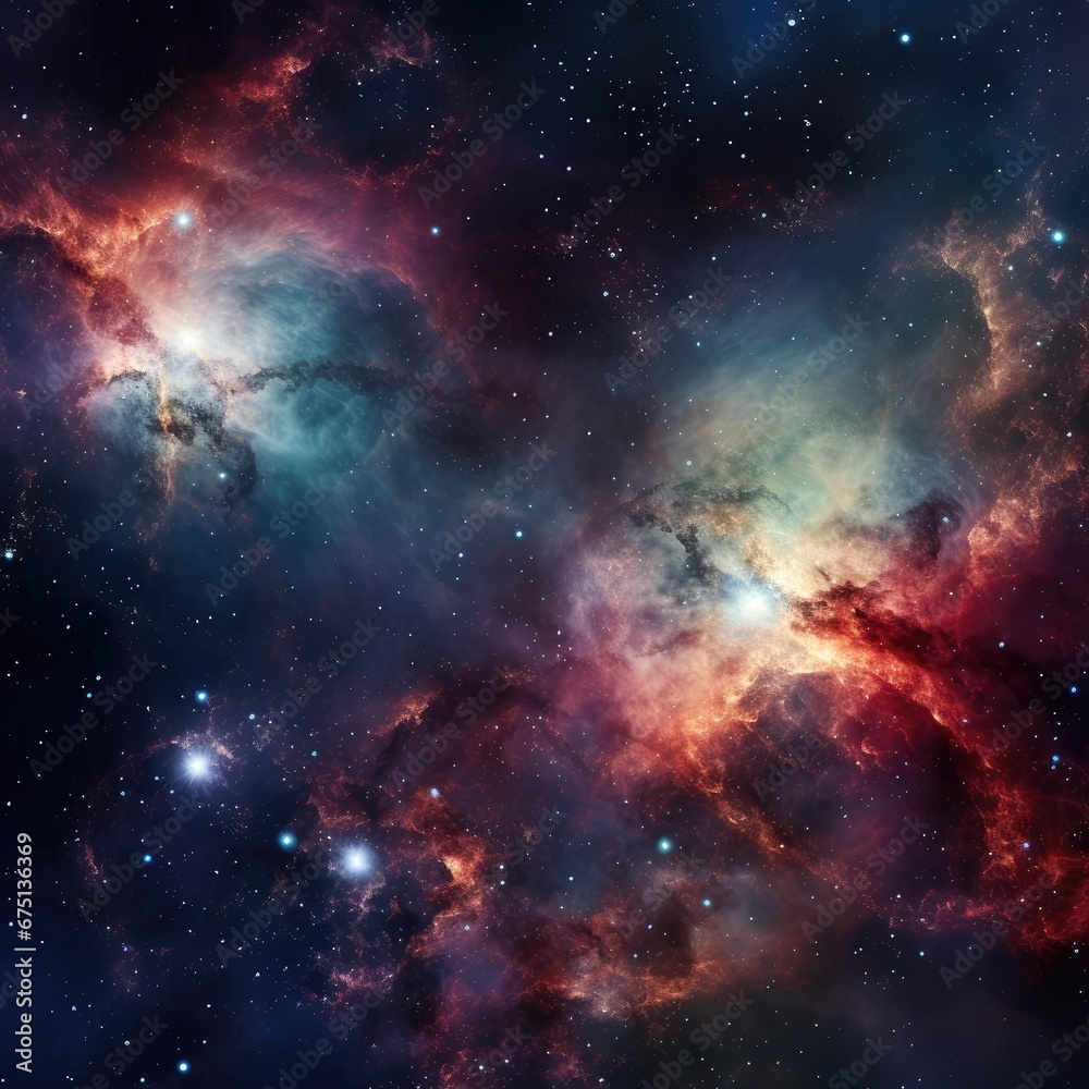 Naklejka premium stars and nebula