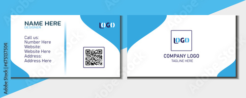 Professional business card design and modern visiting card template.