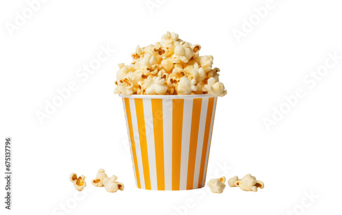 Cinema Popcorn Container on Isolated Background