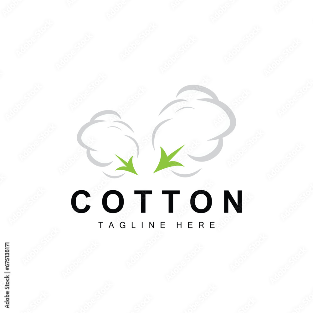 Cotton Logo Plant Design Vector Templet Symbol Cotton Logo Plant Design Vector Templet Symbol