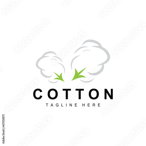 Cotton Logo Plant Design Vector Templet Symbol