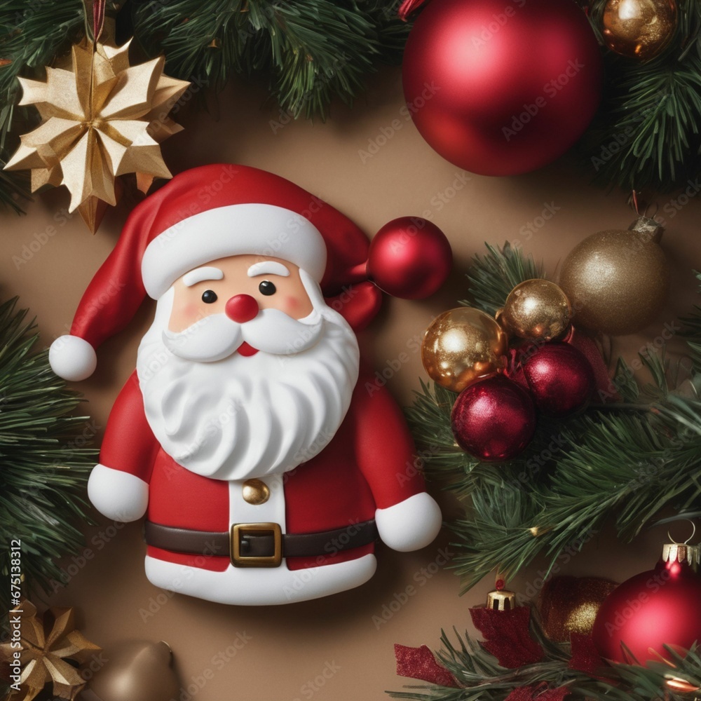 santa claus and christmas tree santa claus and christmas tree