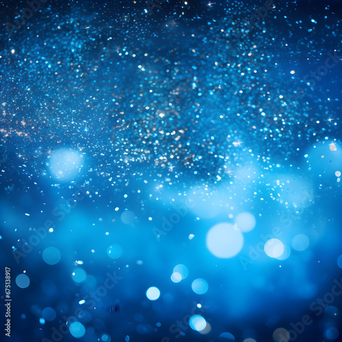 blue particle dust light. Bokeh light. lights effect background. Christmas glowing dust background Christmas glowing light bokeh confetti and sparkle overlay texture for your design.