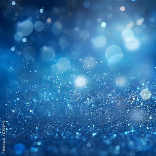 blue particle dust light. Bokeh light. lights effect background. Christmas glowing dust background Christmas glowing light bokeh confetti and sparkle overlay texture for your design.