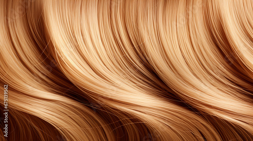 ブロンドの女性の髪の毛の質感　Generative AI　 photo